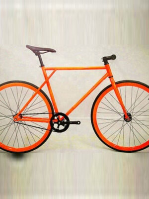 Steel orange fixed gear bike bicycle 700*25C