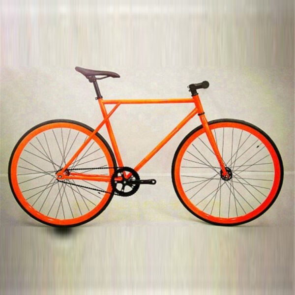 Steel orange fixed gear bike bicycle 700*25C