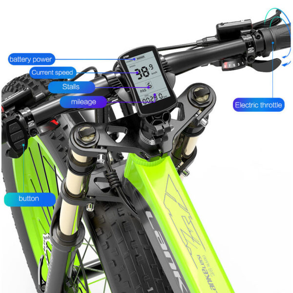 EU UK USA Warehouse Stock LANKELEISI XT750PLUS 1000W electric bicycle 48v 17.5ah 26 Inch fat tire mountain electric bike - Image 4