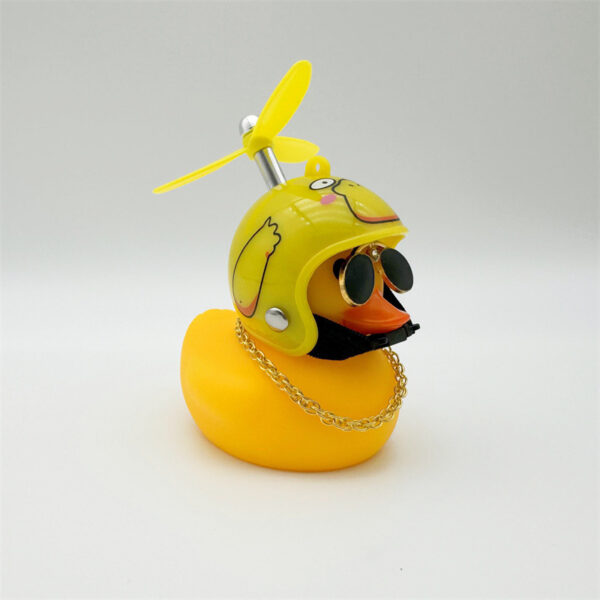 Cute soft bike lights bicycle bell rubber motorcycle horn small yellow helmet duck - Image 5