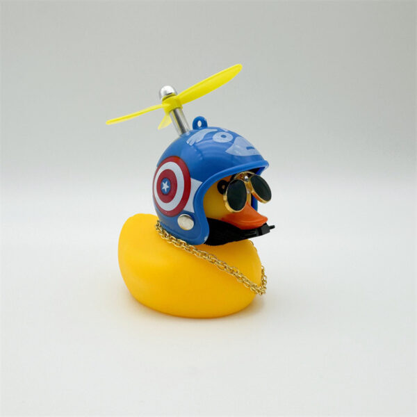 Cute soft bike lights bicycle bell rubber motorcycle horn small yellow helmet duck - Image 4