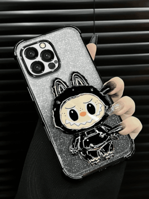 Labubu POP MART Shining Mobile phone holder case with mirror for iphone/oppo/huawei/xiaomi
