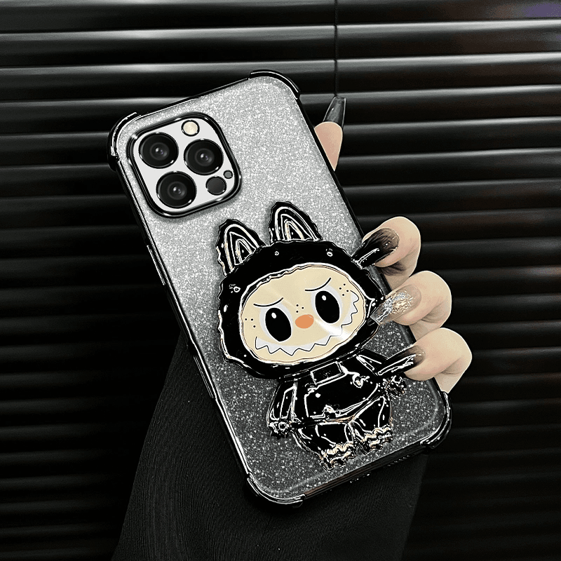 Labubu POP MART Shining Mobile phone holder case with mirror for iphone/oppo/huawei/xiaomi