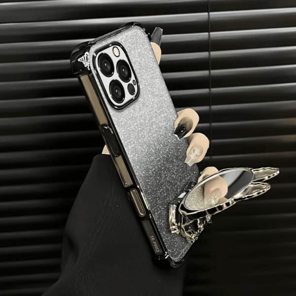 Labubu POP MART Shining Mobile phone holder case with mirror for iphone/oppo/huawei/xiaomi - Image 3