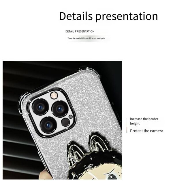 Labubu POP MART Shining Mobile phone holder case with mirror for iphone/oppo/huawei/xiaomi - Image 6