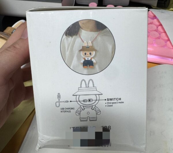 POP MART Labubu mini USB type C charger fan - Image 5