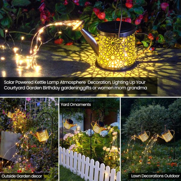 Outdoor Waterproof Metal  Decorative Hanging  Patio Lawn  Solar Garden Decor Yard Lights - Image 2