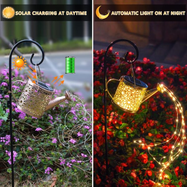 Outdoor Waterproof Metal  Decorative Hanging  Patio Lawn  Solar Garden Decor Yard Lights - Image 5