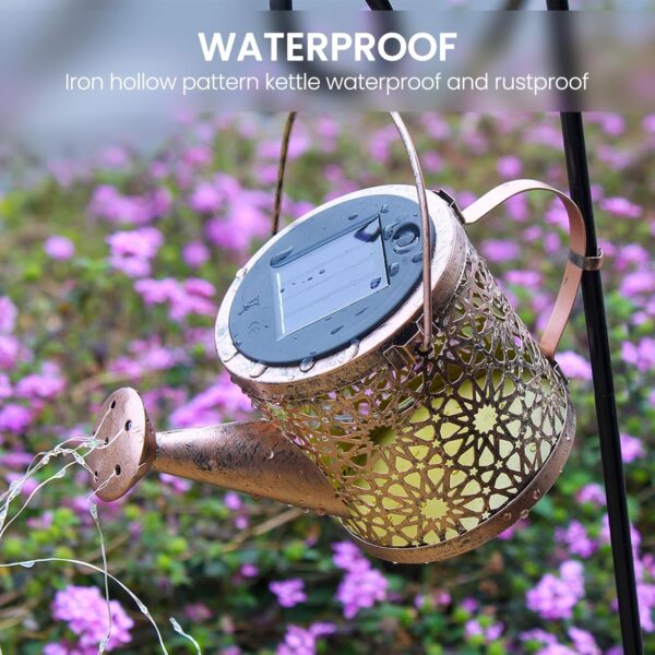 Outdoor Waterproof Metal  Decorative Hanging  Patio Lawn  Solar Garden Decor Yard Lights - Image 6