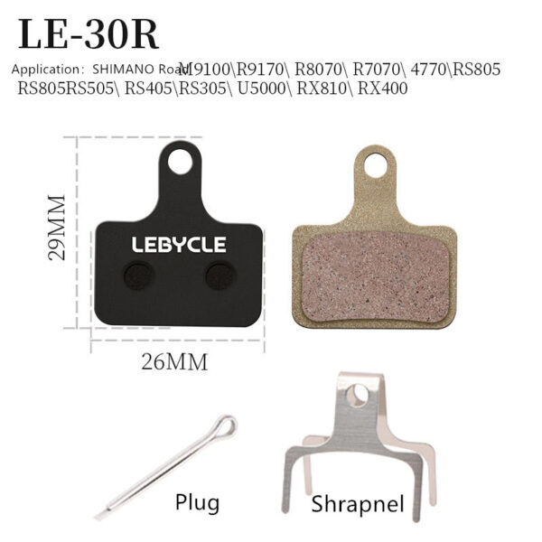Mountain bike road bicycle brake pads, resin brake pads, semi-metal disc brake pads, brake pads, original accessories - Image 3