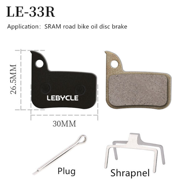 Mountain bike road bicycle brake pads, resin brake pads, semi-metal disc brake pads, brake pads, original accessories - Image 4