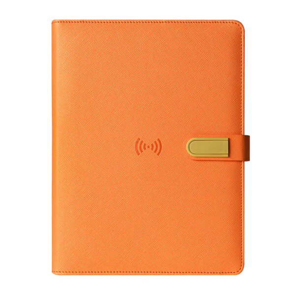 A5 Wireless phone charging 8000mah leather notebook gift box with USB flash drive - Image 2