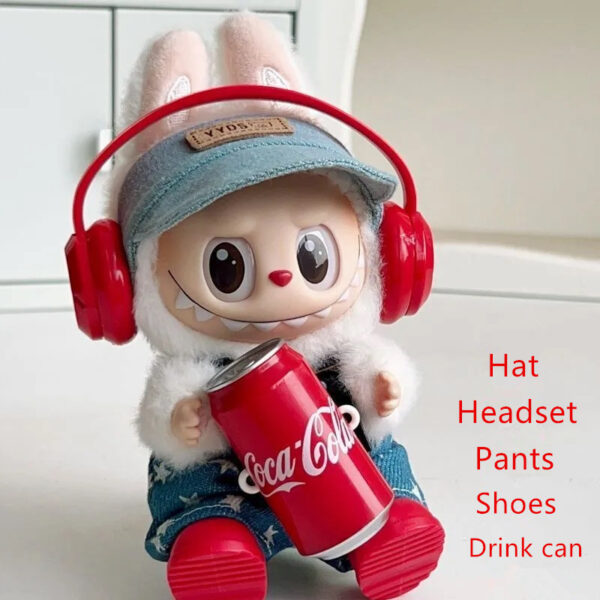 Labubu hat headphones pant cola shoes  cute clothing costume - Image 2