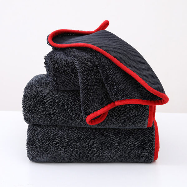 Superfine fiber 1200gsm car cleaning towel that absorbs water and cleans the vehicle - Image 2