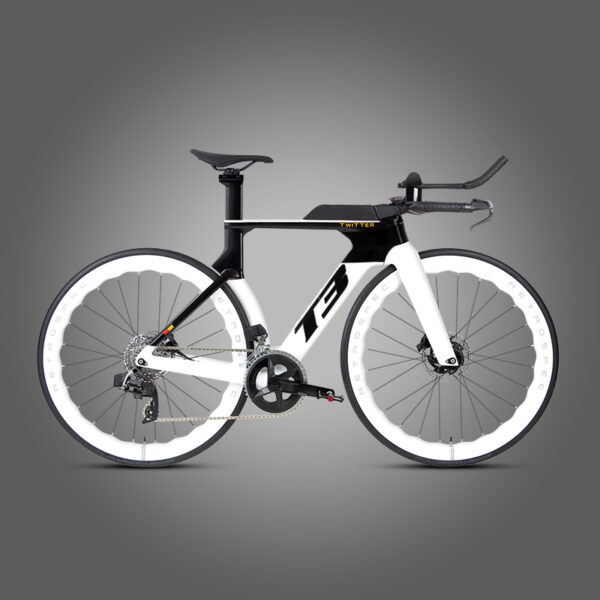 Full carbon TT Sram AXS wireless electric transmission 2*12 speed triathlon bike - Image 4