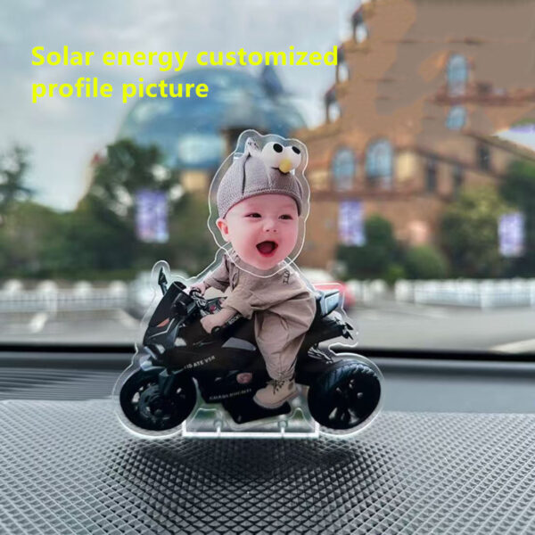Customized solar  energy cute shaking head car bobble head ornament