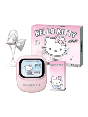 Hello Kitty retro clamshell-type key ring music player camera bluetooth earphone
