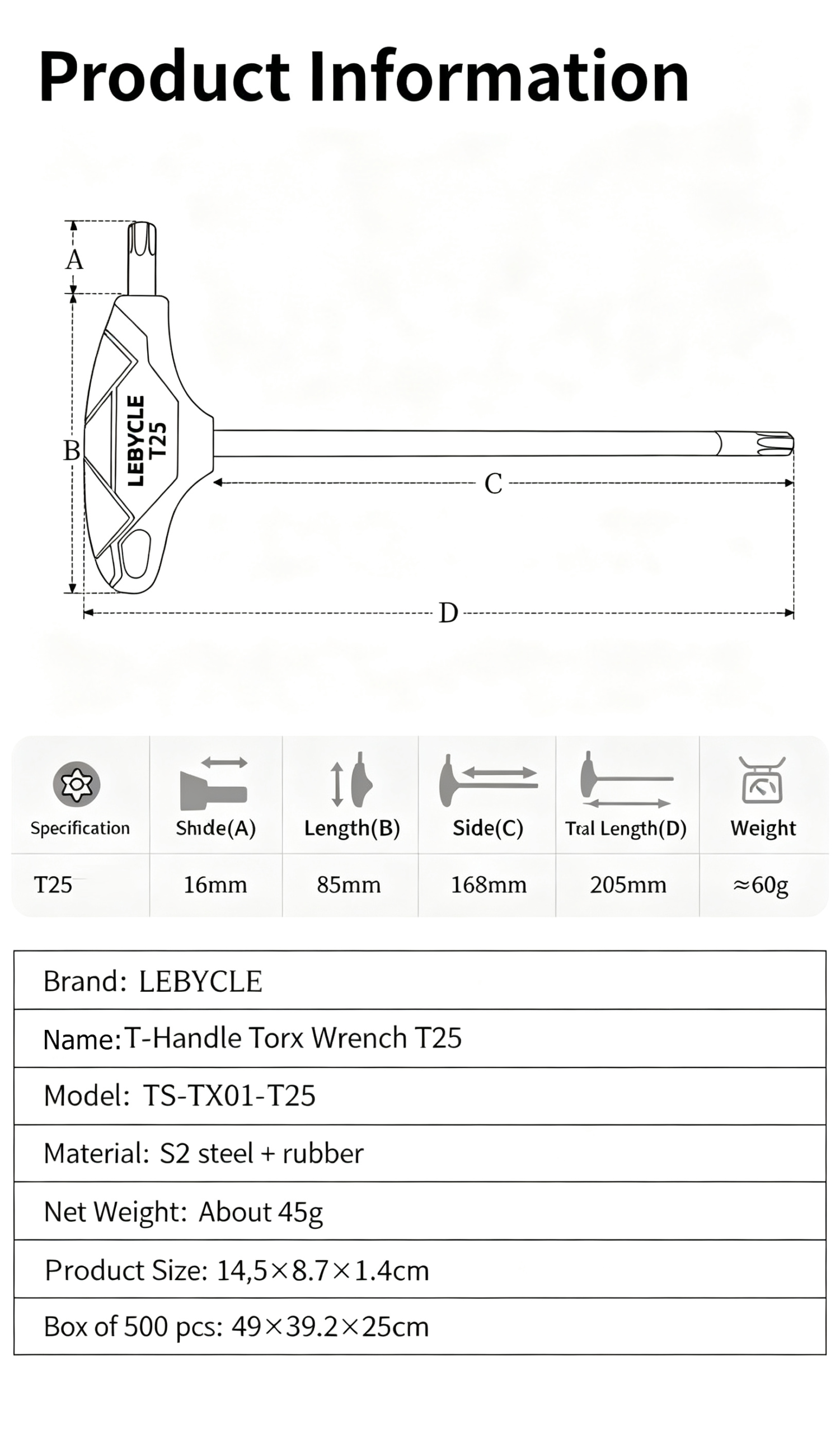 Spline End Wrenches spec